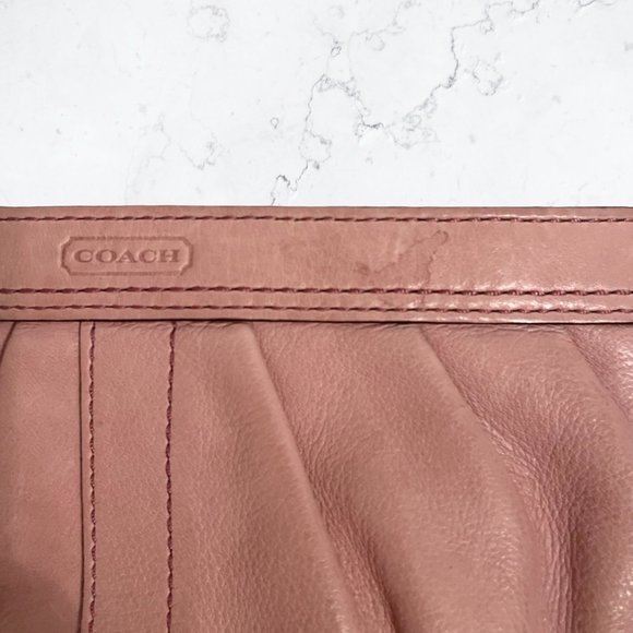 COACH Blush Pink Genuine Leather Wristlet - Picture 11 of 11